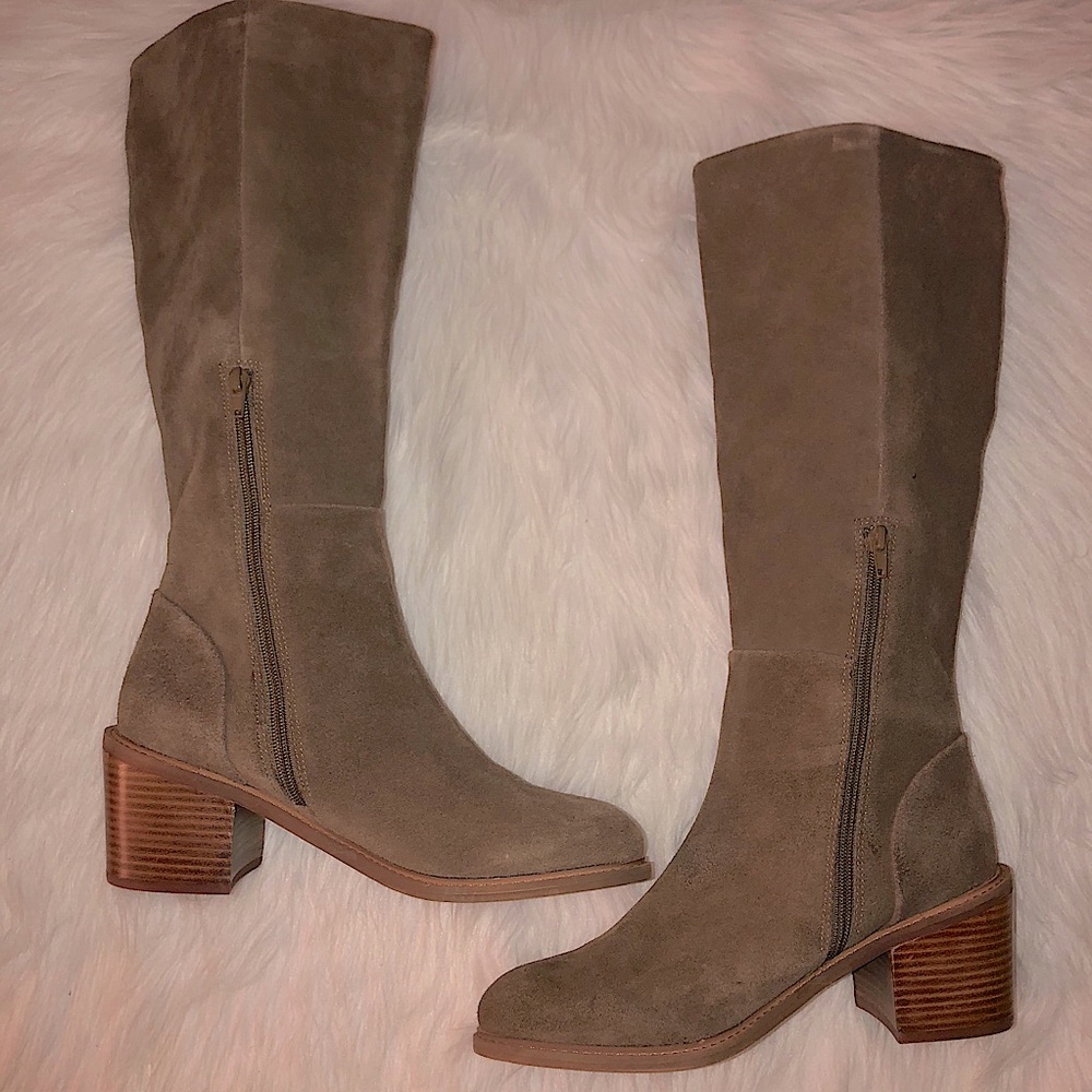 Band of Gypsy’s Avon Tan Suede Tall Boots,Size-9